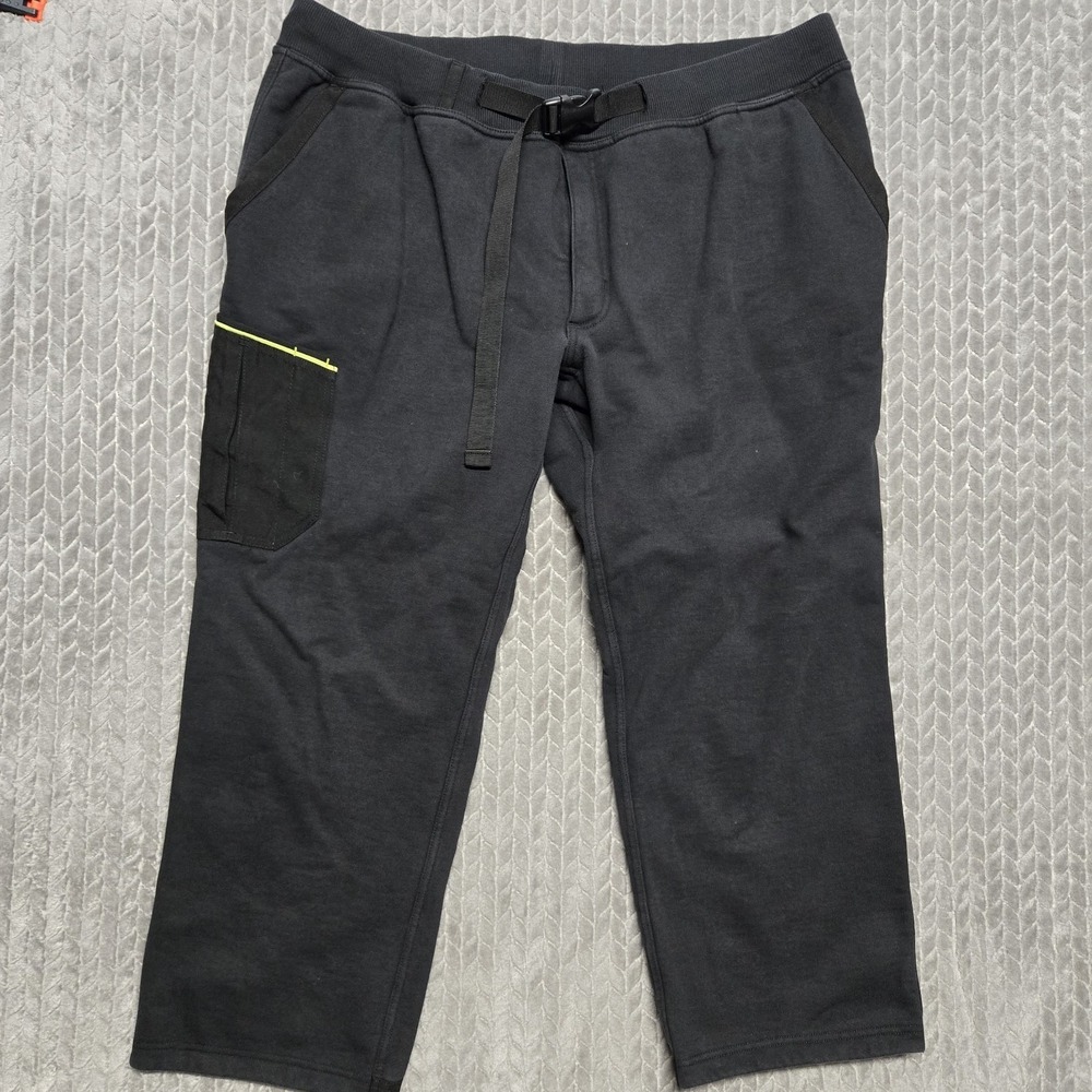 Duluth Trading Men Tradetek Heavyweight Sweats Cargo Pants 2XL‎ x 30 Black